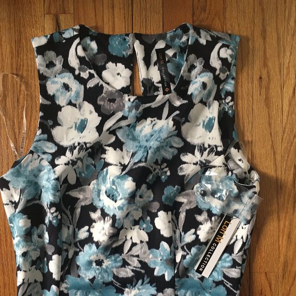 Brand New! Floral Knee-length Designer Dress - Picture 3 of 4
